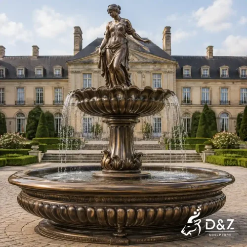 European Style Bronze Lady Fountain Statue for Outdoor Gardens 1