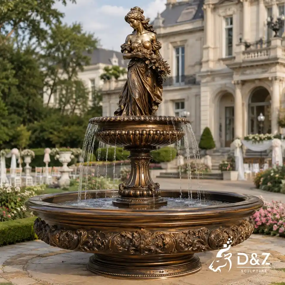 European Style Bronze Lady Fountain Statue for Outdoor Gardens 6 European Style Bronze Lady Fountain Statue for Outdoor Gardens 6