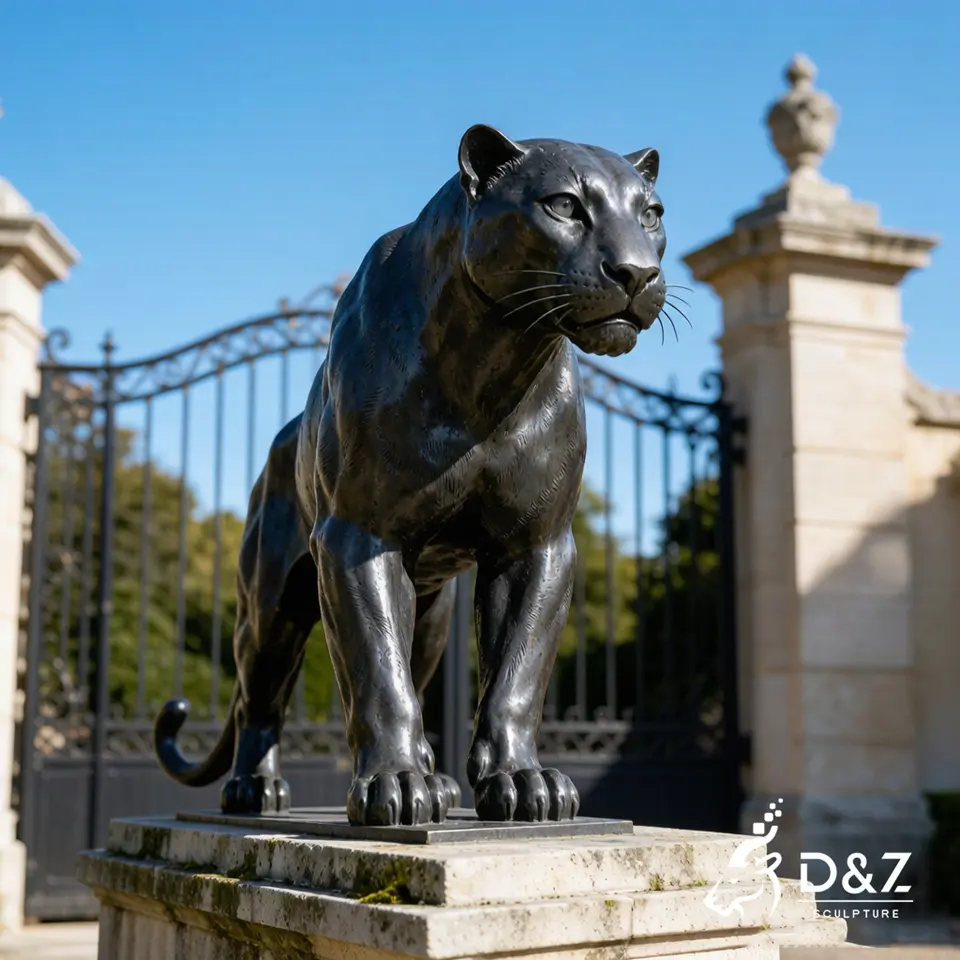 Bronze Leopard Sculpture | Custom Wildlife Animal Statue for Outdoor Public Art 3 Bronze Leopard Sculpture | Custom Wildlife Animal Statue for Outdoor Public Art 3