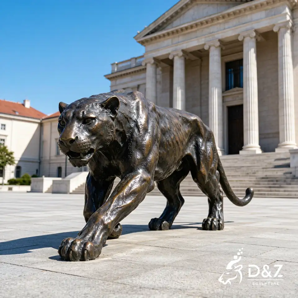 Bronze Leopard Sculpture | Custom Wildlife Animal Statue for Outdoor Public Art 4 Bronze Leopard Sculpture | Custom Wildlife Animal Statue for Outdoor Public Art 4