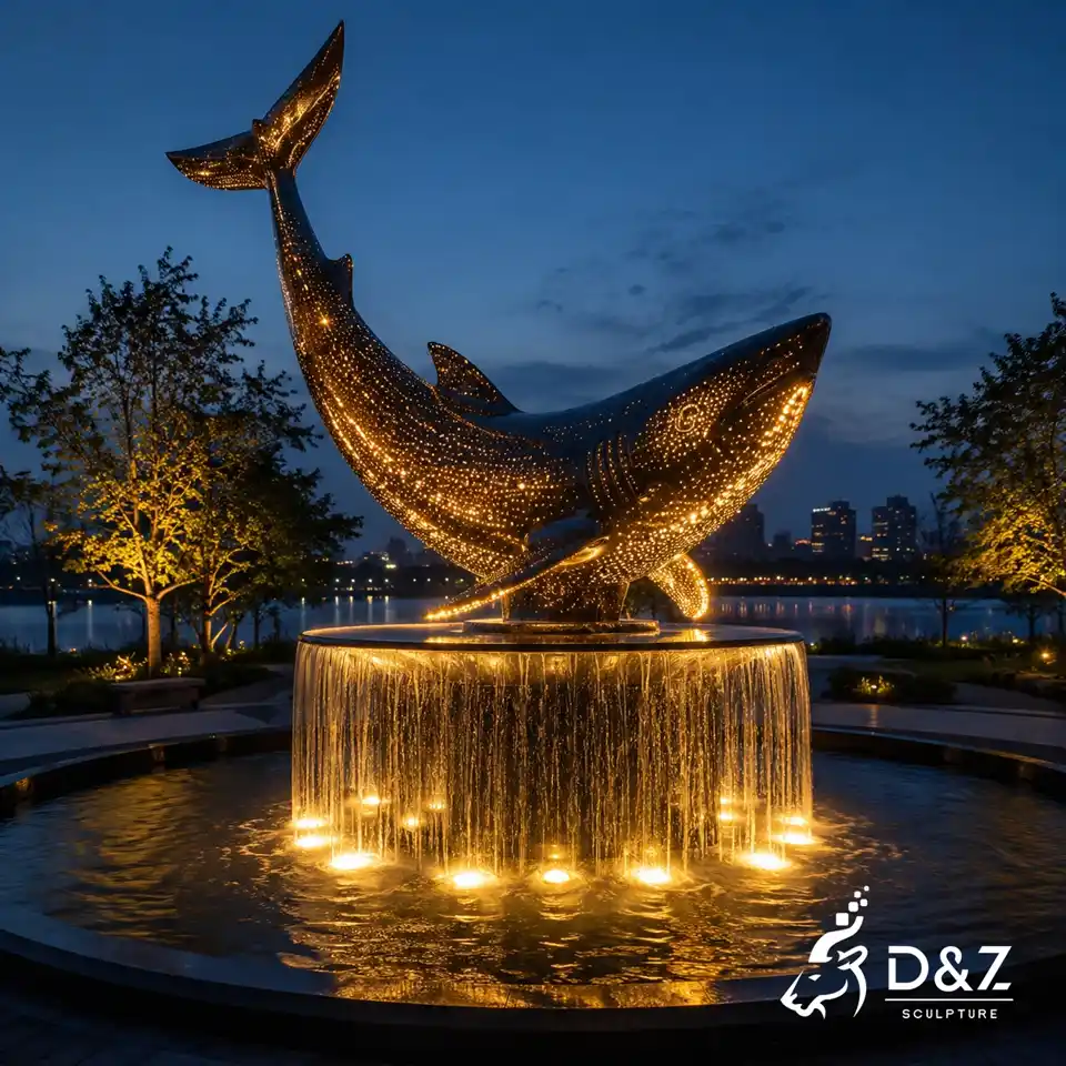 Large Metal Shark Fountain Sculpture for Outdoor Water Features 5 Large Metal Shark Fountain Sculpture for Outdoor Water Features 5