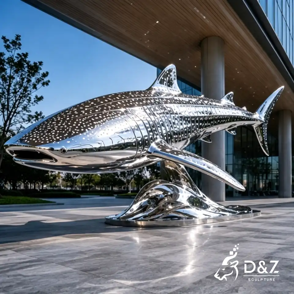 Large Metal Whale Shark Sculpture for Garden Large Metal Whale Shark Sculpture for Garden