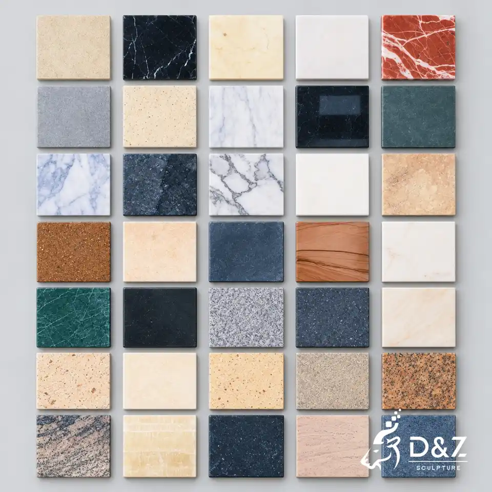 Natural marble and stone color options for custom black stone fountain projects Natural marble and stone color options for custom black stone fountain projects