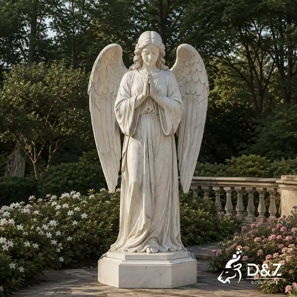 Large marble praying angel garden sculpture for outdoor Large marble praying angel garden sculpture for outdoor